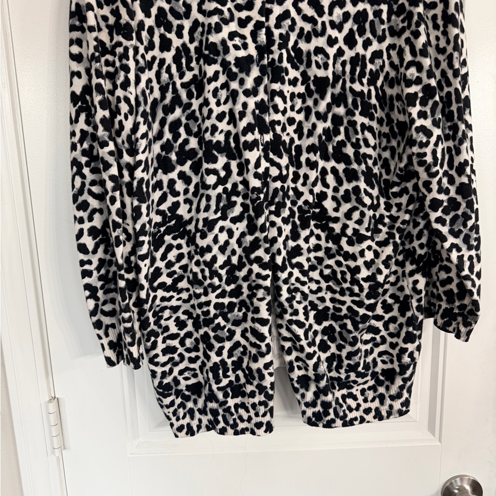 Leopard Print Women's Cardigan Sweater